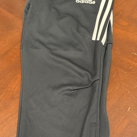 Adidas Medium Black Sweatpants with White Stripes - Picture 3 of 3